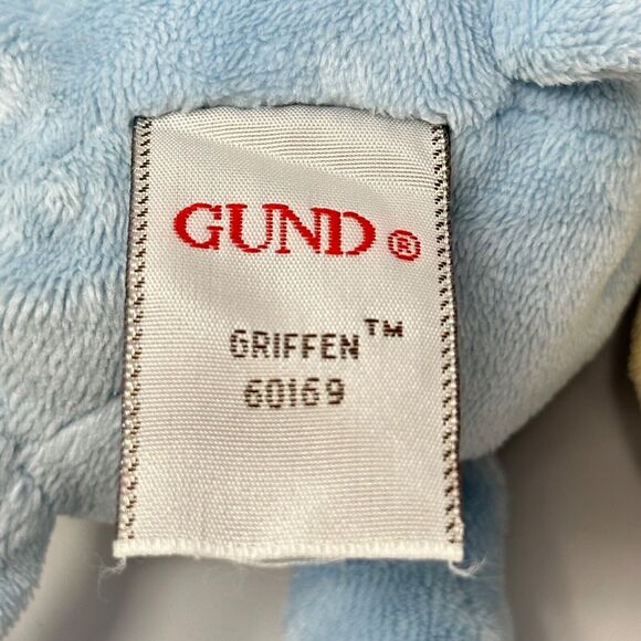 Gund Griffen Baby Blue Plush Mouse Stuffed Toy Weighted Legs 60169 9 Inch 2019 - Picture 6 of 9